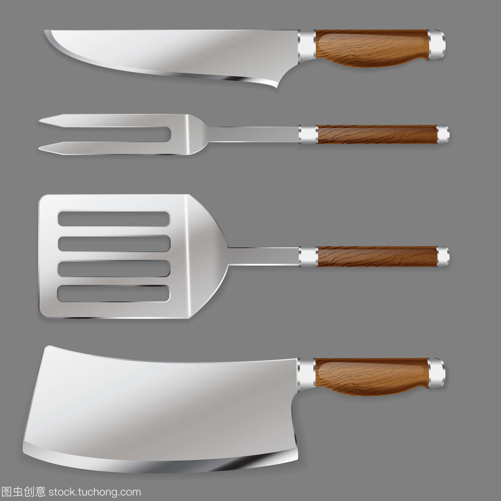 廚房工具 徽標設計的真實主義烹飪美學